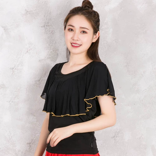 Plaza Dance Top Spring и осенний танец маленький благовоний Wind Net Make Top Top Dance Jacket Custom Y-901