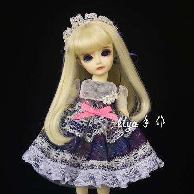 taobao agent Dress, starry sky, scale 1:6, with embroidery, Lolita style