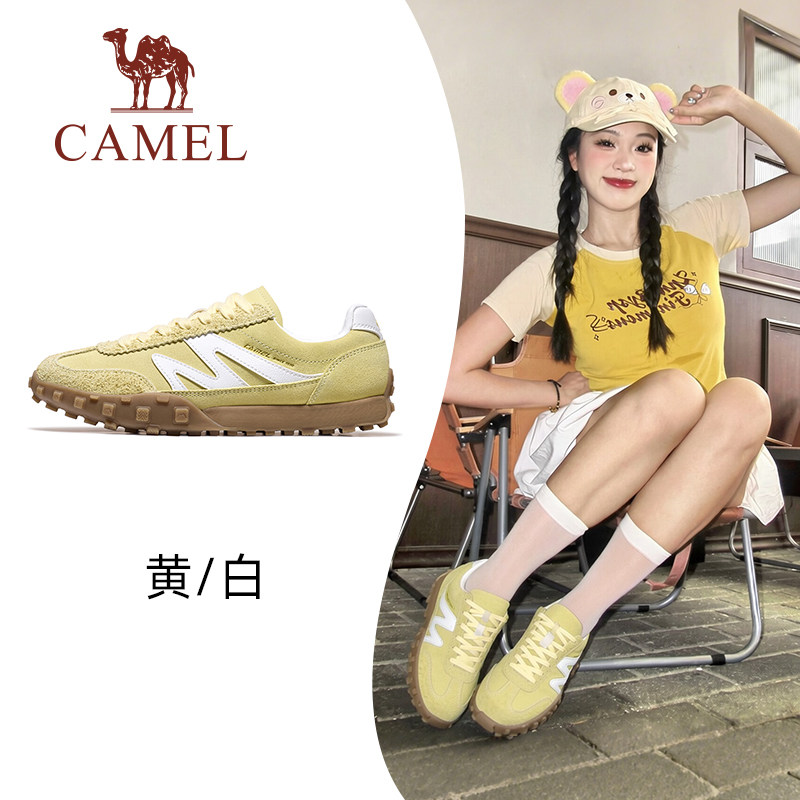 骆驼山海运动鞋春夏新款女鞋休闲百搭舒适板鞋女款复古经典德训鞋
