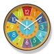 【Ultra-Silent-Blue Clock Clock】 6362-W Черная рама