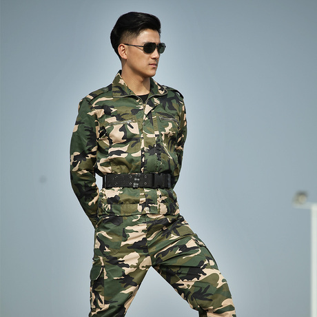 新款特种兵长袖迷彩服套装男 修身迷彩套装作训服野战服 耐磨正品