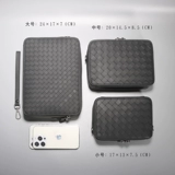 Сумка на одно плечо, плетеная сумка через плечо, мужская сумка с петлей на руку, из натуральной кожи