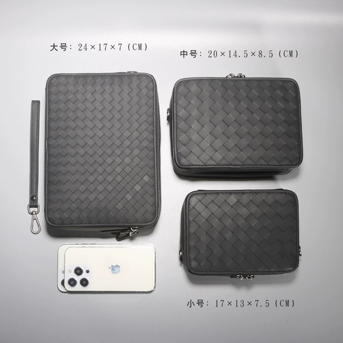 Сумка на одно плечо, плетеная сумка через плечо, мужская сумка с петлей на руку, из натуральной кожи