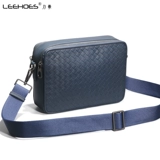 Сумка на одно плечо, плетеная сумка через плечо, мужская сумка с петлей на руку, из натуральной кожи