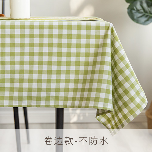 tablecloth cloth waterproof rectangular table cloth nordic ins fresh tea table table cloth green plaid student desk cloth