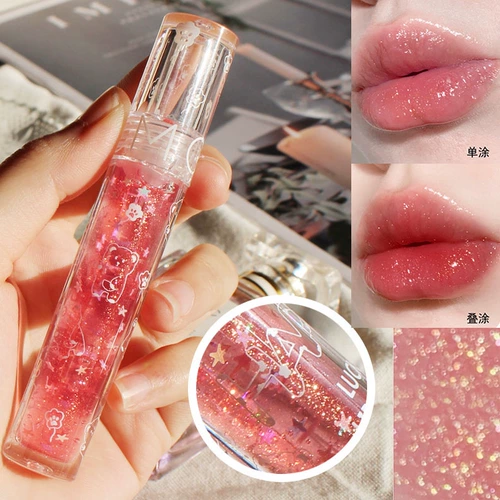 Прозрачный стеклянный блеск для губ, бесцветная увлажняющая маска для губ