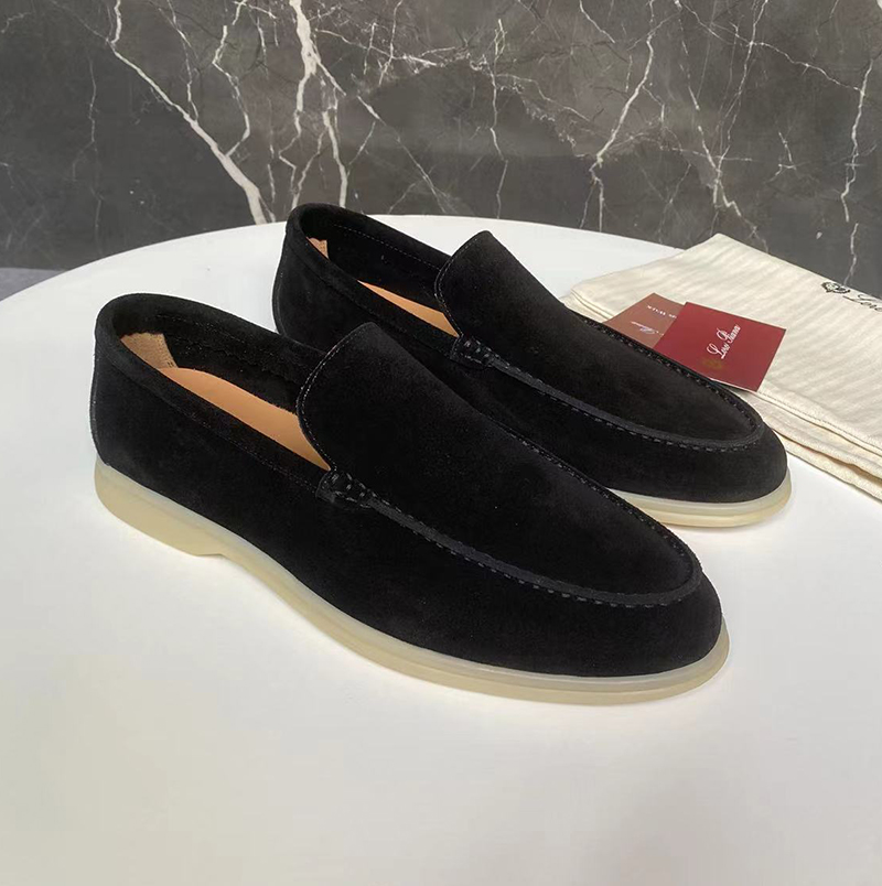 thumbnail for Classic Loro New Piana Genuine Leather Lefu Shoes Men&#039;s Suede Lazy Shoes Driving Flat Bottom Casual Foreign Trade Single Shoes
