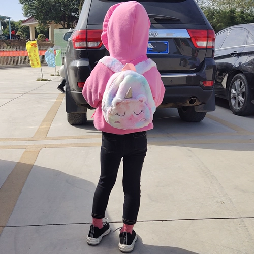 Мультяшная детская милая сумка через плечо, школьный рюкзак для раннего возраста, плюшевый, 1-3-5 лет