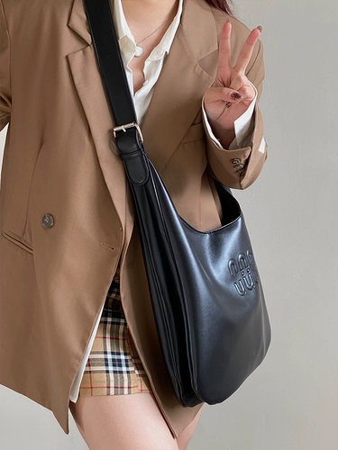 Вместительная и большая сумка через плечо, черная сумка на одно плечо для отдыха, изысканный стиль