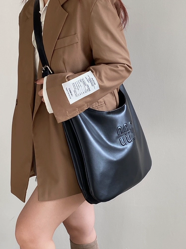 Вместительная и большая сумка через плечо, черная сумка на одно плечо для отдыха, изысканный стиль