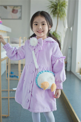 taobao agent [To Alice Kids] TZC4675 Children's clothing original rabbit ear cute soft and cute woolen coat