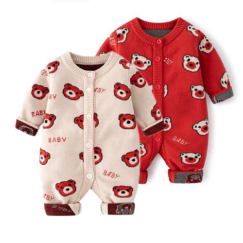 Детское трикотажное демисезонное боди, термобелье, свитер подходит для мужчин и женщин для девочек, хлопковая куртка для новорожденных, увеличенная толщина