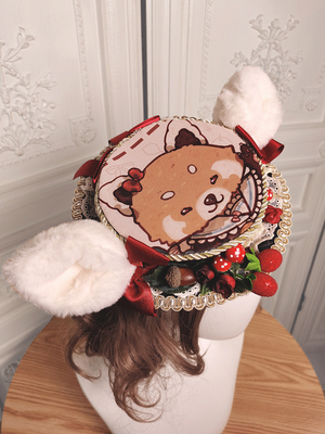taobao agent [Fairydream spot] National brand lolita mushroom mushroom panda ears KC hair band -border clip badge