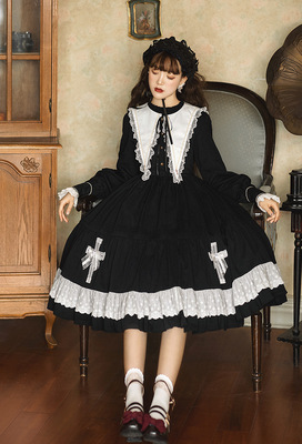 taobao agent [Dream and Treasure Spot] National Brand LOLITA Weaving Garden Cross Temple Dark Brother Special Sleeve OP