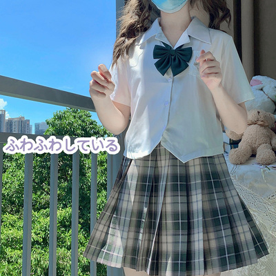 taobao agent [Fairydream special offer clearance spot] National brand JK uniform KS black feather family Jilin grid skirt