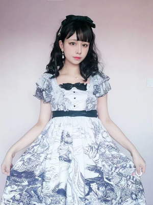 taobao agent [Dream and Treasure Spot] National Brand Lolita White Night Box Kaneko Kaneko Fantasy Dream OP