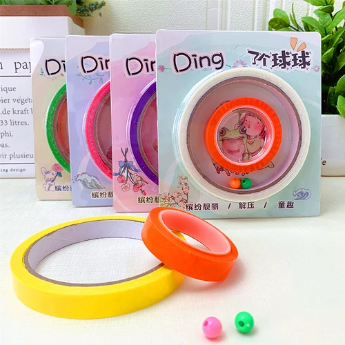 Цветная лента разместил расслабление релаксационного шарика Diang, погруженного в Red Diy Студент для взрослых полупрозрачной клейкой ткани