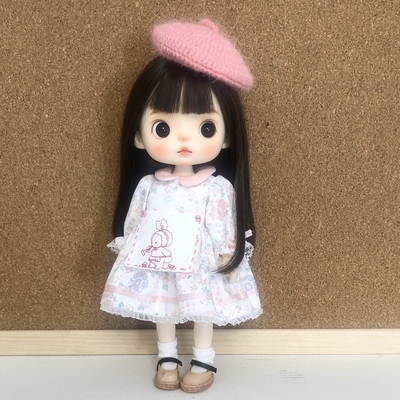 taobao agent Holala savage baby BJD8 points baby clothing shattered animal long -sleeved dress small fish body 6th pass