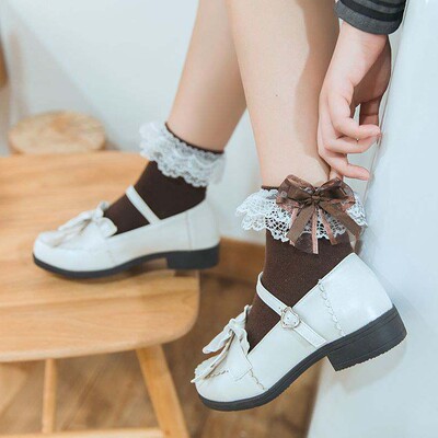 taobao agent Lace cotton socks for princess, lace dress, Lolita style