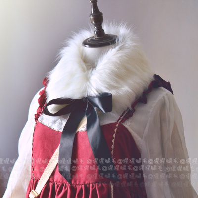 taobao agent Velvet demi-season keep warm Hanfu, scarf, false collar, Lolita style