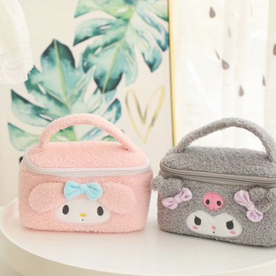 taobao agent Two free shipping ● Plush Cuolomi and Meliti will hand in hand with the girly girl's makeup bags with small objects