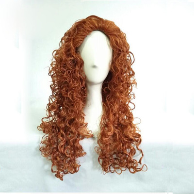 taobao agent Orange wig for princess, cosplay