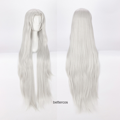 taobao agent Inuyasha Killing Pills Silver Gray long straight hair cos wig B435