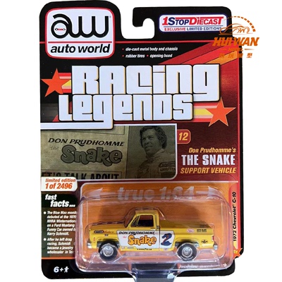 taobao agent AW Car World 1:64 Racing Legend 1973 Chevrolet C10 The SnakeSuppore Vehicle