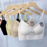 Кружевной сексуальный топ с чашечками, нижнее белье, майка, красивая спина, V-образный вырез