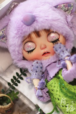 taobao agent Winter solstice small purple cloth Blythe doll suit small cloth BLYTHE hat small cloth wool skirt