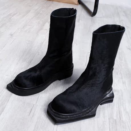 【马毛真皮短靴】_秋冬拉链短靴图片_秋冬短靴价格_搭配分享 - 爱逛街