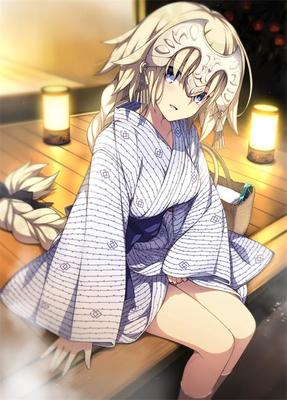 taobao agent [Yifangge] Custom!Fate series COS Jeanne hot spring yukata/kimgin cosplay women's clothing