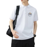 Летняя футболка polo, большой размер, в американском стиле, короткий рукав