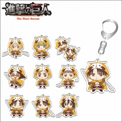 taobao agent Attack on the giant around Allen Wil Sanya Yaki transparent keychain cat Ver