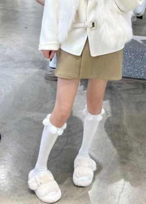 taobao agent Tide, white colored cute demi-season keep warm socks