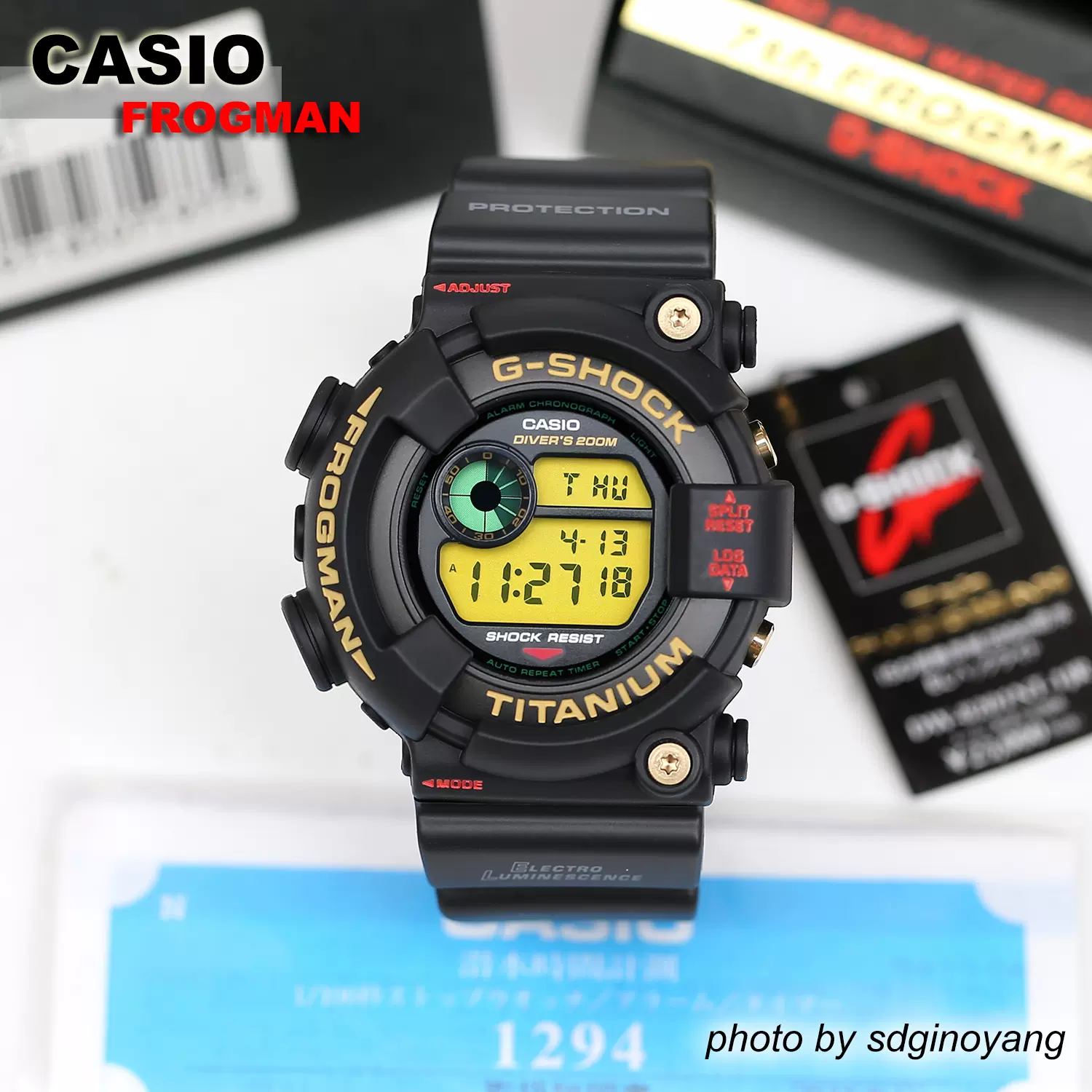 CASIO卡西欧G-SHOCK FROGMAN DW-8200BM-1T MIB暗黑蛙人全新现货-Taobao