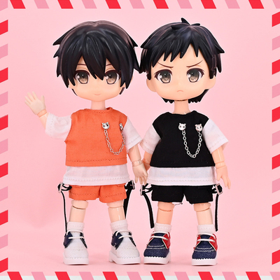 taobao agent OB11 GSC clay bodyp9 P10 bjd12 points baby clothing contrasting casual stitching sportswear set