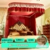 Mái che giường đường ray màn chống muỗi nhà mới công chúa mã hóa gió dày theo dõi hình chữ U 1,8x2.0 mét 1,5m giường - Lưới chống muỗi
