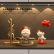 Длинная поддона для хранения кошка+деревянная рама+Balloon Blessing Cat