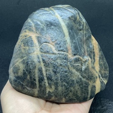 Ювелирные камни 金丝玉原石/乌尔禾宝石光/新疆彩玉戈壁石/天然戈壁国画大摆件#24