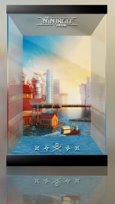 taobao agent 【Move】Lego 70620 Phantom Ninja City LEGO dust cover LED display box