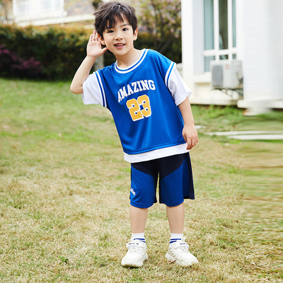 舒贝怡儿童速干运动套装夏季篮球
