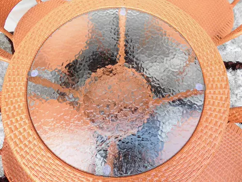 Кофейный столик - толстый и закаленное стекло, 5 % темперамент, диаметр 42 в диаметре