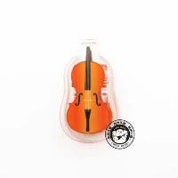 Светло -коричневая виолончель длиной около 4 см