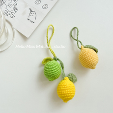 Брелок 3色可以混搭的手工柠檬 包包挂饰 diy编织成品挂件