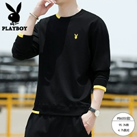 Двухцветный черный лонгслив