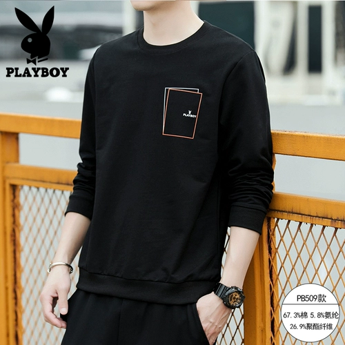 Playboy, толстовка, флисовый демисезонный лонгслив для отдыха, футболка, 2022, в корейском стиле