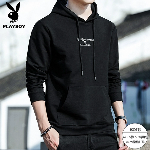 Playboy, толстовка, флисовый демисезонный лонгслив для отдыха, футболка, 2022, в корейском стиле