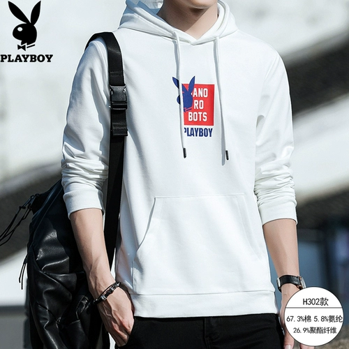Playboy, толстовка, флисовый демисезонный лонгслив для отдыха, футболка, 2022, в корейском стиле