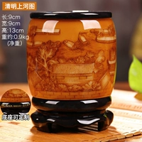 W407A-1 Bone Carving Qingming Shanghe Holder Picture